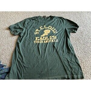 Lucky Brand Eagles Sports Style Men’s Tee Shirt Green & Yellow Size XL Y2K VTG